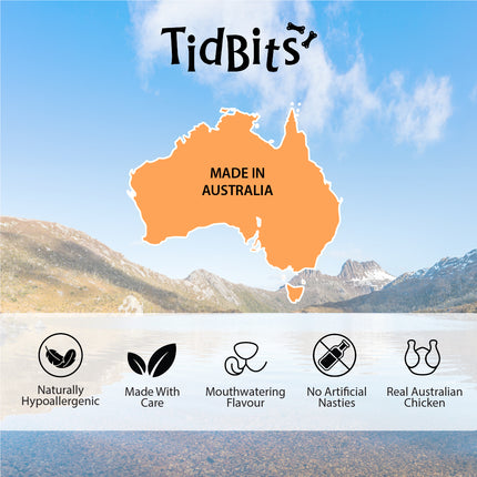 TidBits Freeze Dried Chicken Neck Bites 100g