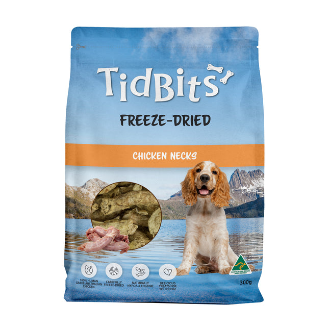 TidBits Freeze Dried Chicken Necks 300g