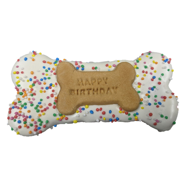 Huds & Toke - Happy Birthday Bone Shaped Cookie (Large)