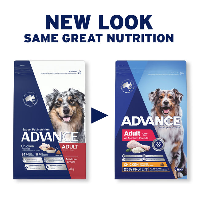 ADVANCE Adult Medium Breed Chicken with Rice Dog Dry Food 3kg