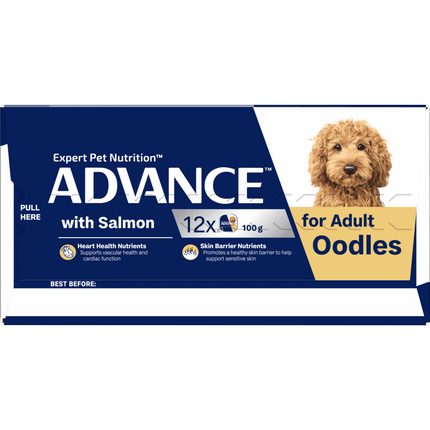 ADVANCE - Oodles Adult with Salmon Dog Wet Food (100g x 12pk)