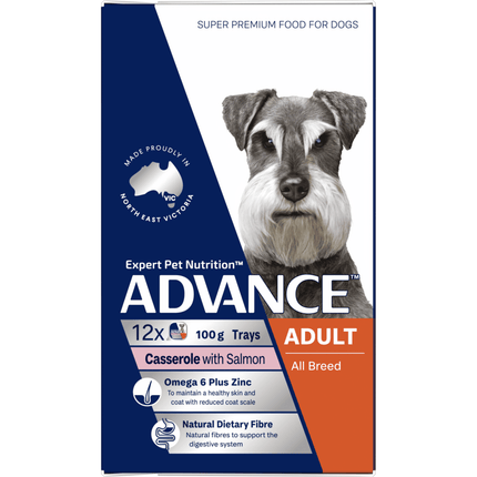 ADVANCE - Adult All Breed Salmon Casserole Dog Wet Food (100g x 12pk)