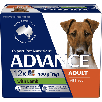 ADVANCE - Adult All Breed with Lamb Dog Wet Food (100g x 12pk)