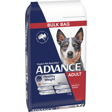 ADVANCE - Healthy Weight Adult Medium Breed Chicken with Rice Dog Dry Food (17kg)