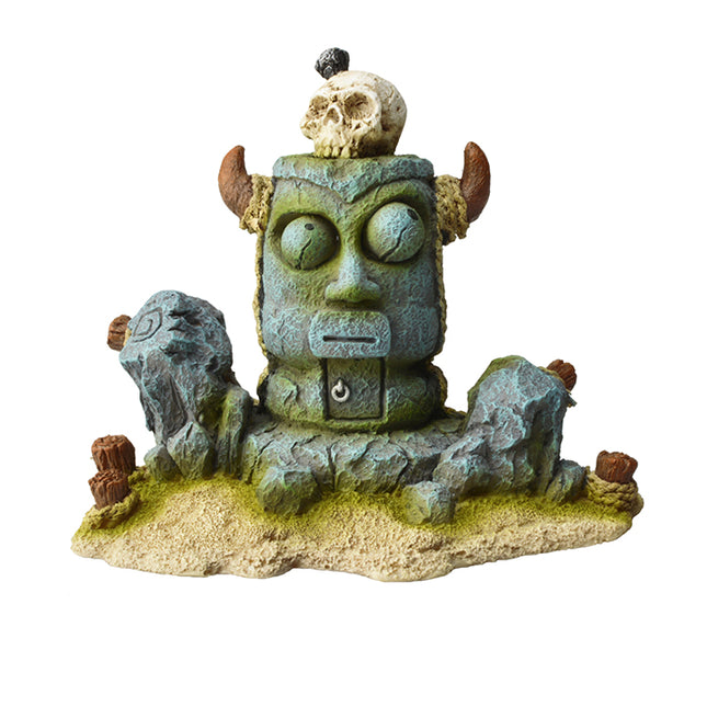 ***Bioscape Viking Tiki Statue with Skull 13.5 x 10.5cm