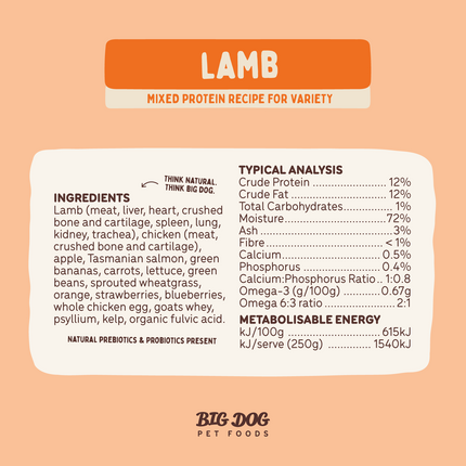 Big Dog - Lamb for Dogs (3kg)