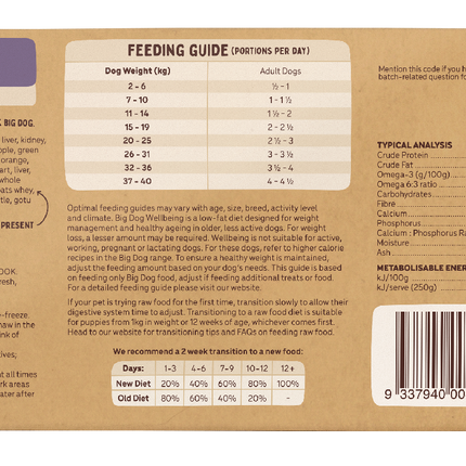 Big Dog - Wellbeing for Dogs (3kg)
