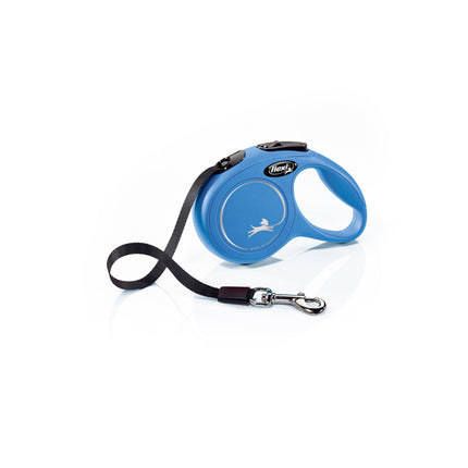 Flexi - New Classic Retractable Tape Lead for Small Dog Blue (5m)