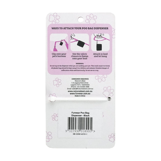 Furwear - Poo Bag Dispenser (Black)