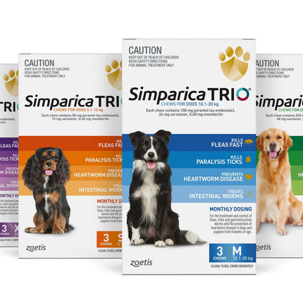 Simparica Trio - Chews for Dogs 20.1-40kg (3pk)