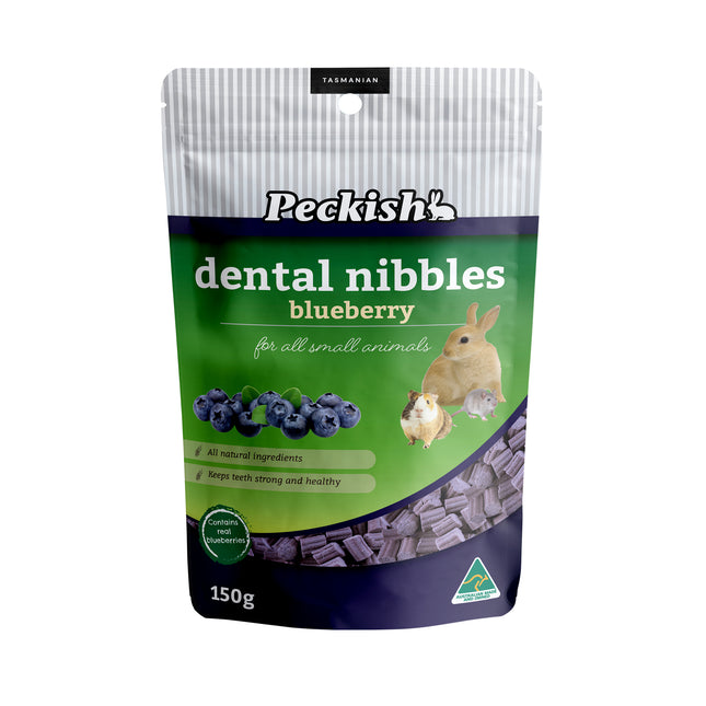 Peckish - Small Animal Dental Nibbles Blueberry Treat 150g