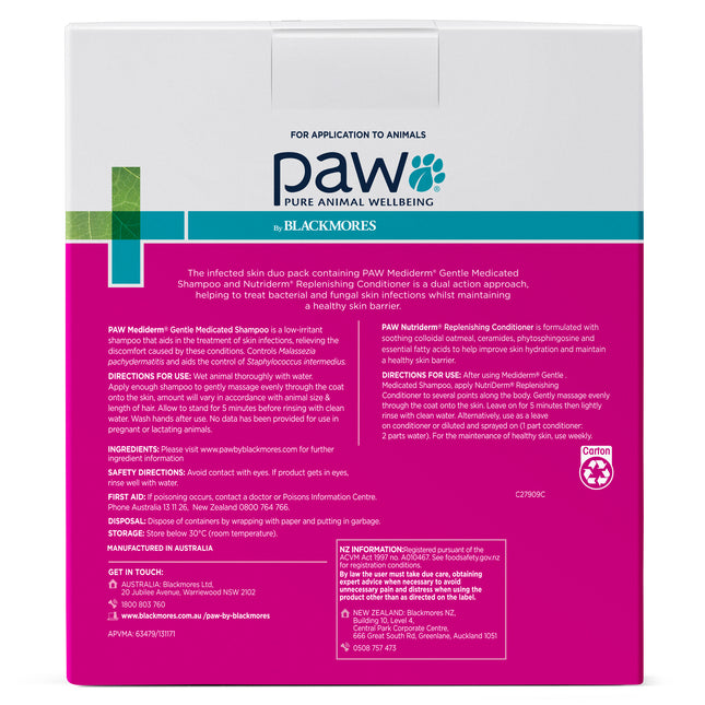PAW - Medi-NutriDerm Infected Skin Duo Pack for Dogs and Cats (2x200ml)