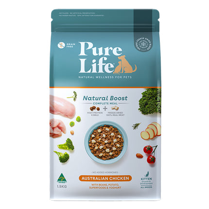 Pure Life Kitten Natural Boost Chicken Cat Dry Food