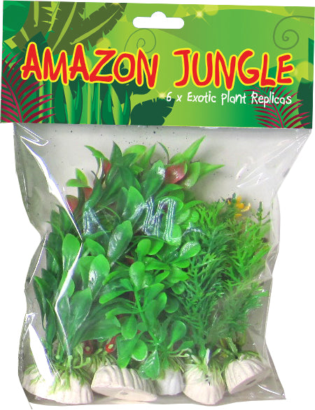 Mixed Plastic Plants 10cm 6pk