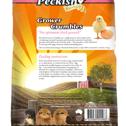 Peckish - Poultry Grower Crumbles (18kg)
