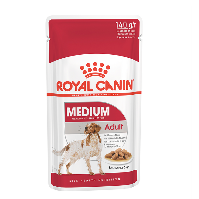 Royal Canin - Medium Adult Dog Wet Food (140g x 10pk)