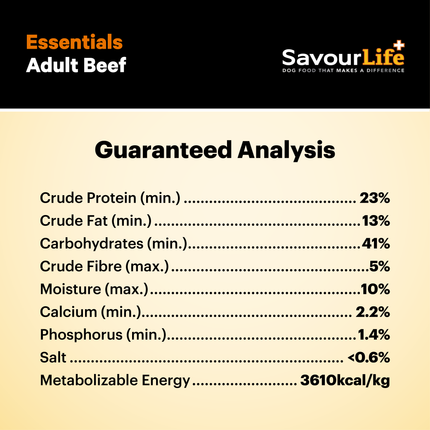 SavourLife - Essentials Beef Dog Dry Food (3kg)