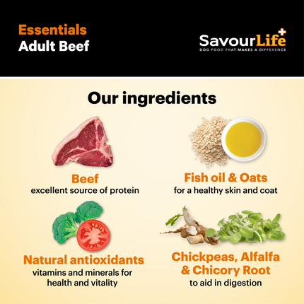 SavourLife - Essentials Beef Dog Dry Food (3kg)