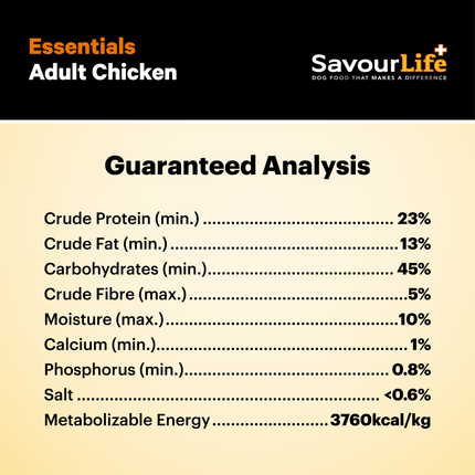 SavourLife - Essentials Chicken Dog Dry Food (3kg)