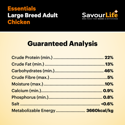 SavourLife - Essentials Chicken Large Breed Dog Dry Food (15kg)