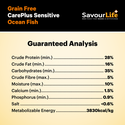 SavourLife - Grain Free Ocean Fish CarePlus Sensitive Dog Dry Food (10kg)