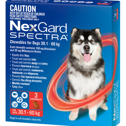 NexGard Spectra - Chewables for Dogs (30.1-60kg) (3pk)
