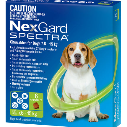 NexGard Spectra - Chewables for Dogs (7.6-15kg) (6pk)