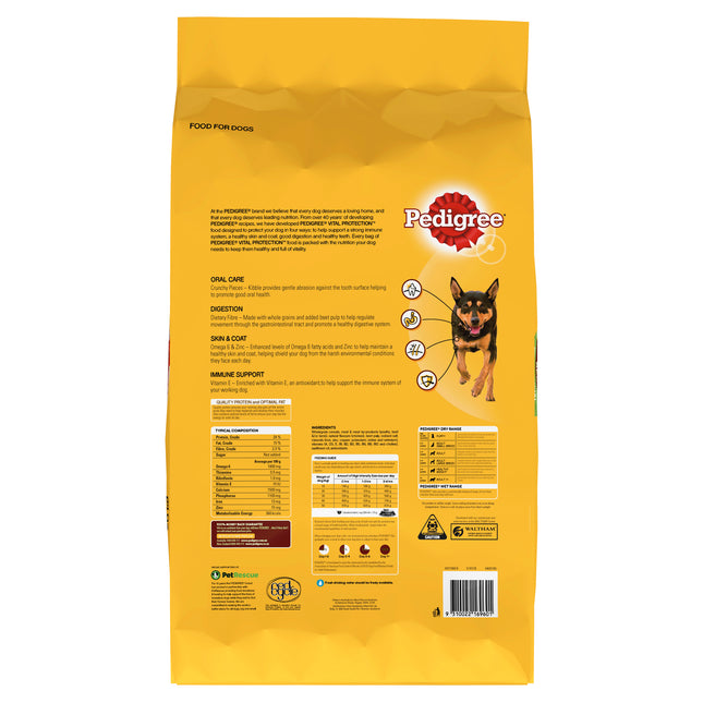 Pedigree - Working Dog Real Beef Dog Dry Food (20kg)