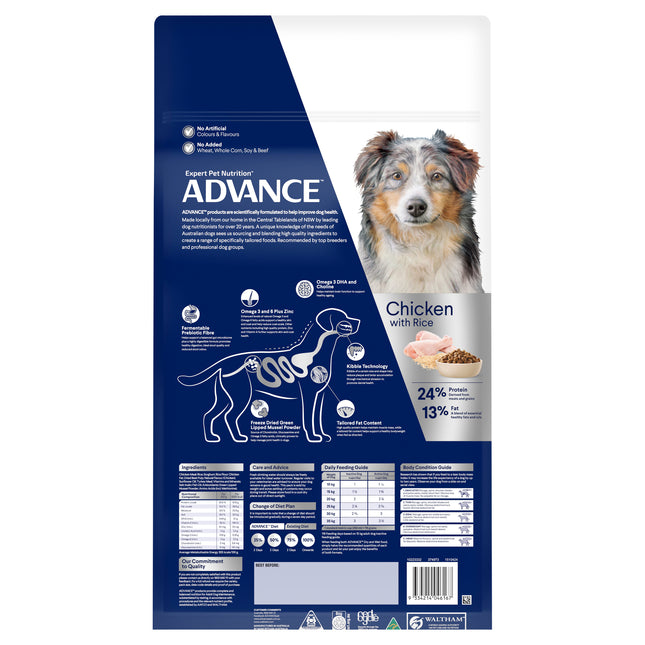 ADVANCE - Healthy Ageing Medium Breed Chicken with Rice Dog Dry Food (20kg)