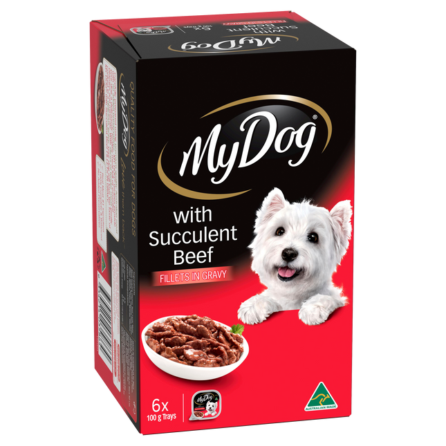 My Dog - Adult Succulent Beef Fillets in Gravy Dog Wet Food (6pk x 100g)