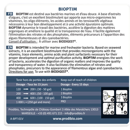 Prodibio - Bioptim Fresh & Salt 30 (6000L)