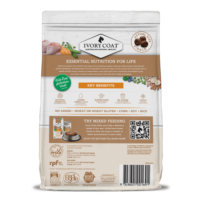 Ivory Coat - Grain Free Adult Dry Dog Food Chicken (2kg)