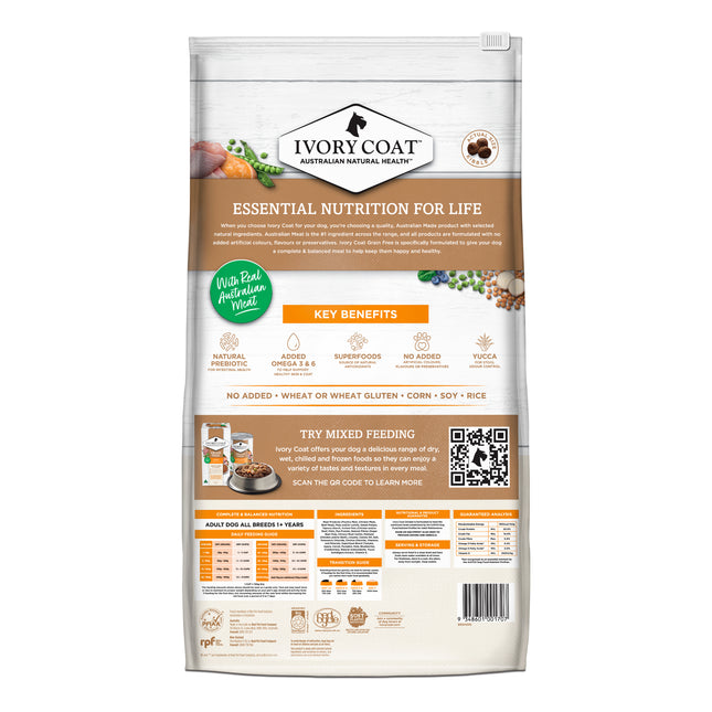 Ivory Coat - Grain Free Adult Dry Dog Food Chicken (13kg)