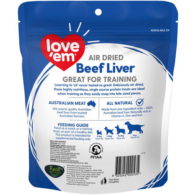 love em - Beef Liver Air Dried Dog Treat