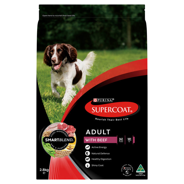 Supercoat - Adult with Beef Dog Dry Food (2.8kg)