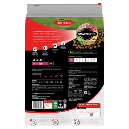 Supercoat - Adult with Beef Dog Dry Food (18kg)