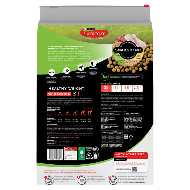 Supercoat - Healthy Weight with Chicken Dry Dog Food (18kg)
