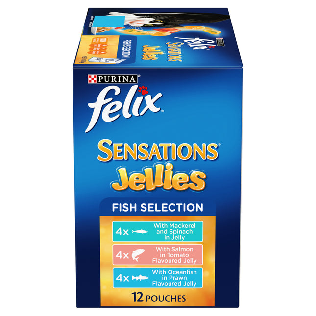 FELIX - Adult Sensations® Jellies Fish Selection Wet Cat Food (85g x 12pk)