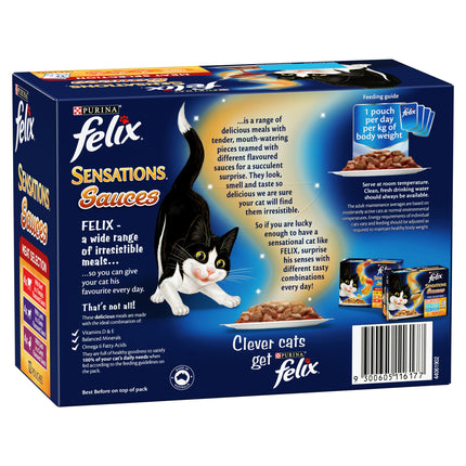 FELIX - Adult Sensations® Sauces Meat Selection Wet Cat Food (85g x 12pk)