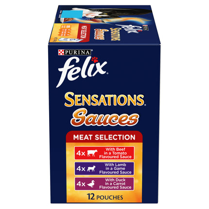 FELIX - Adult Sensations® Sauces Meat Selection Wet Cat Food (85g x 12pk)