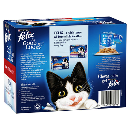 FELIX - Adult Meat Menus in Jelly Wet Cat Food (85g x 12pk)
