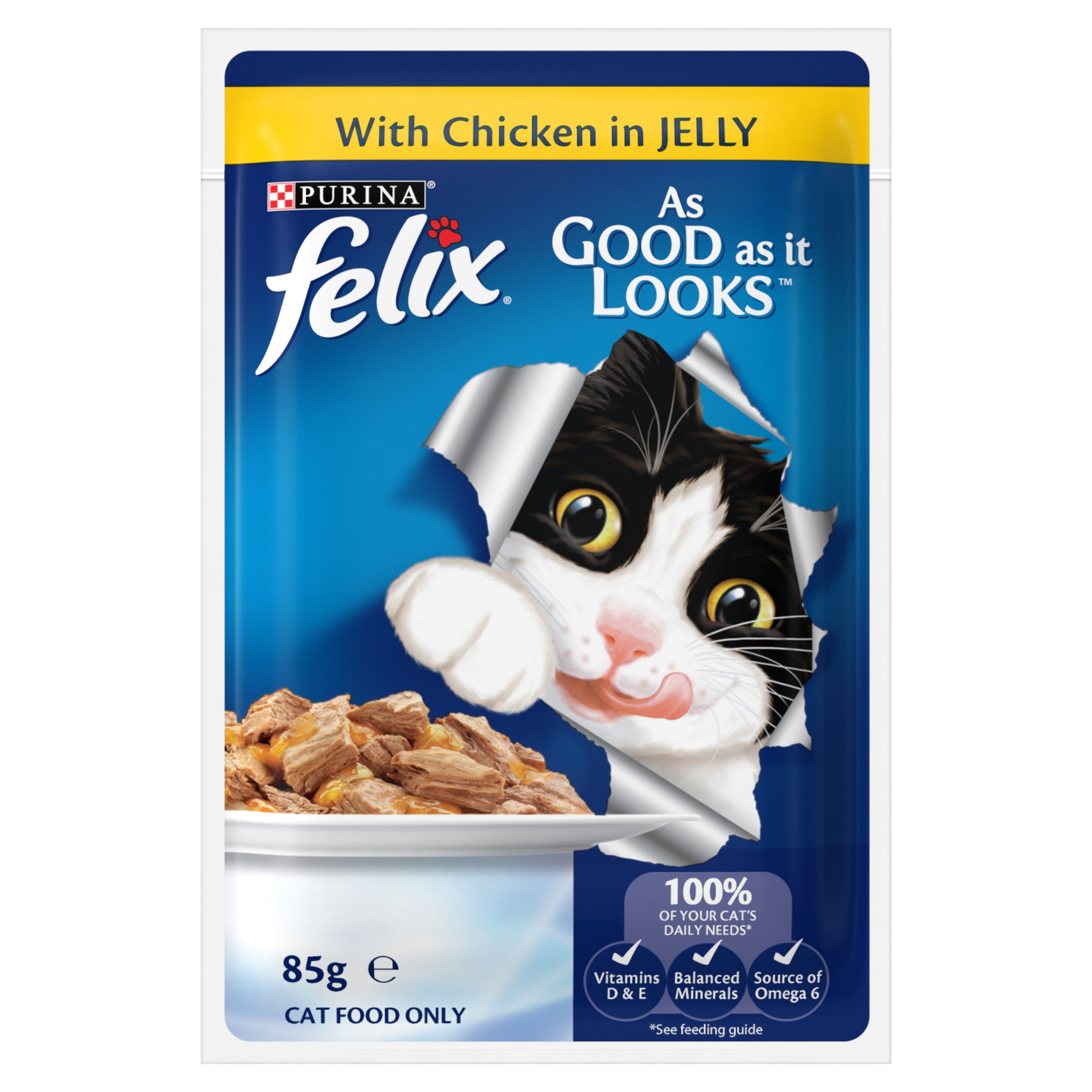 FELIX Adult Meat Menus in Jelly Wet Cat Food (85g x 12pk) – Pets