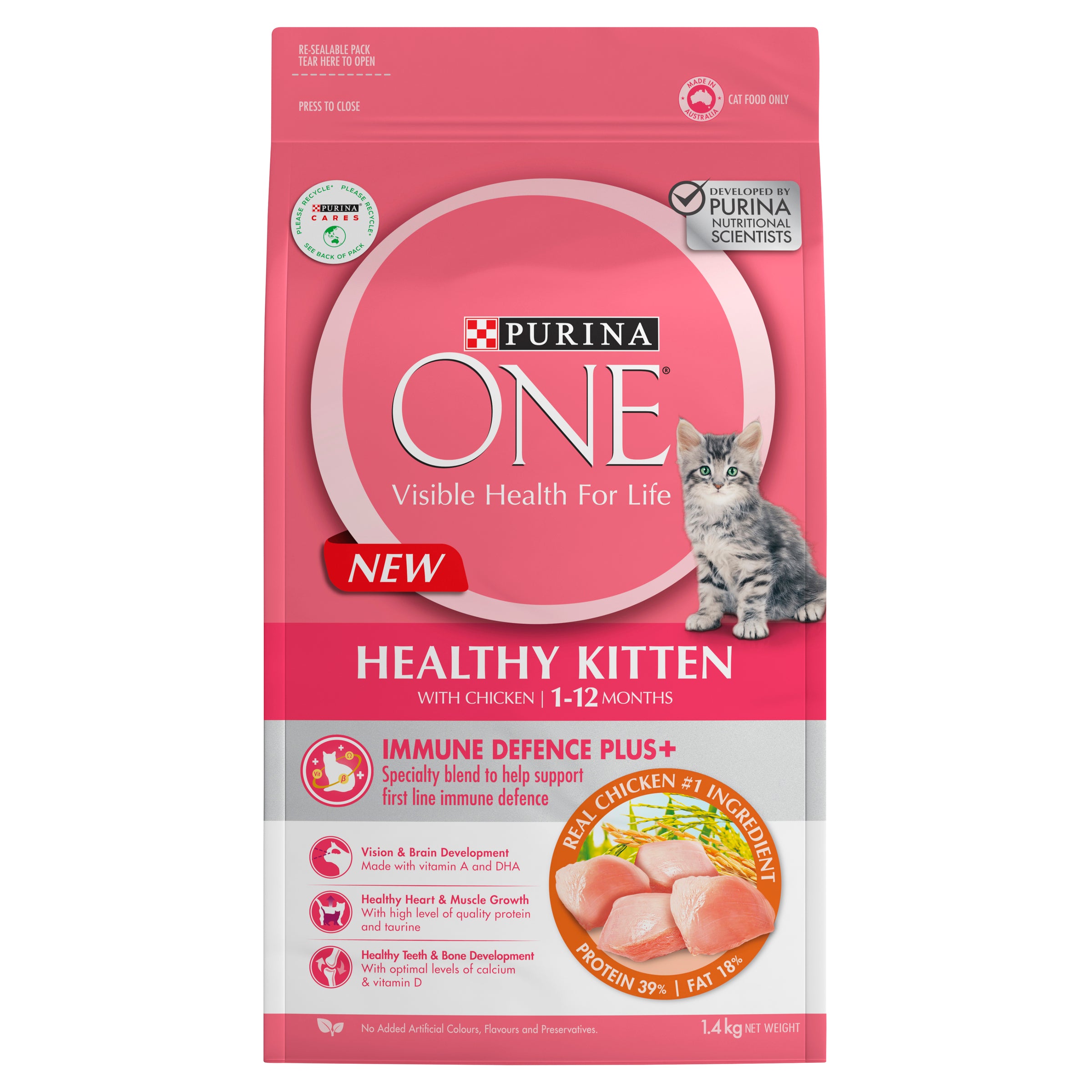 PURINA ONE Kitten Chicken Dry Cat Food – Pets Domain