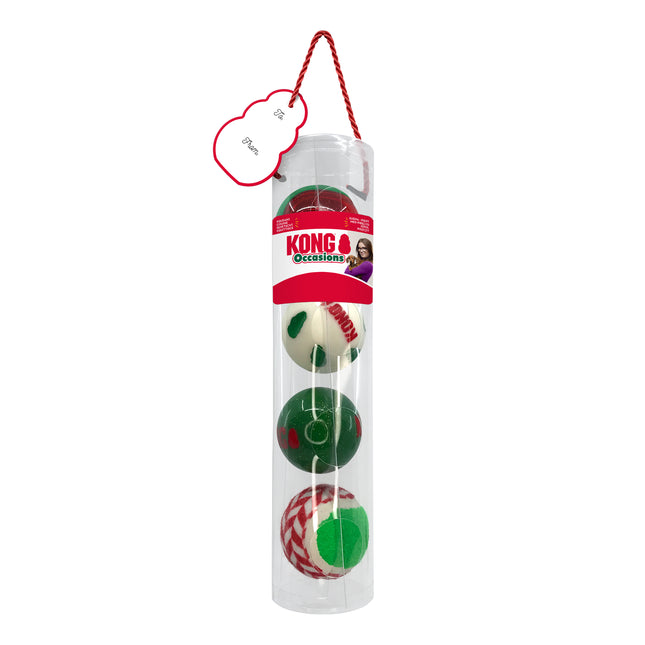 KONG - Holiday Occasions Signature Balls (Medium) (4pk)