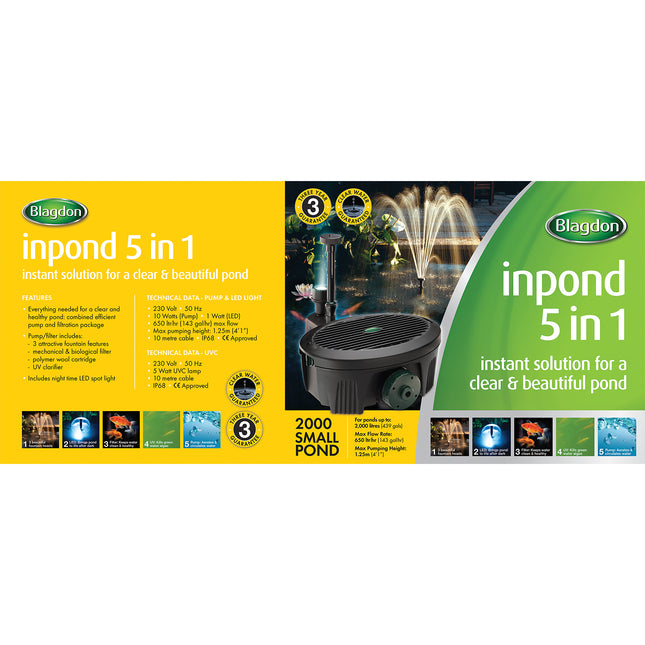 Blagdon - Inpond 5 in 1 Pond Multi Filter (2000L)