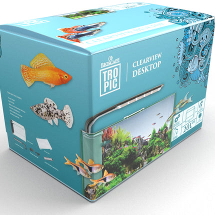 Bioscape - Tropic Clearview Desktop Aquarium 20L