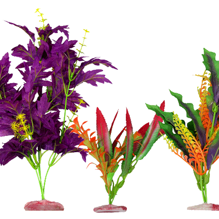 Aquamate - Large Silk Plants Bright (3pk)