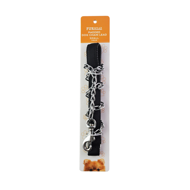 Furwear - Padded Dog Chain Lead (Black)