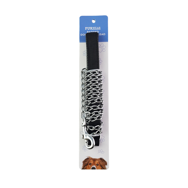 Furwear - Padded Dog Chain Lead (Black)