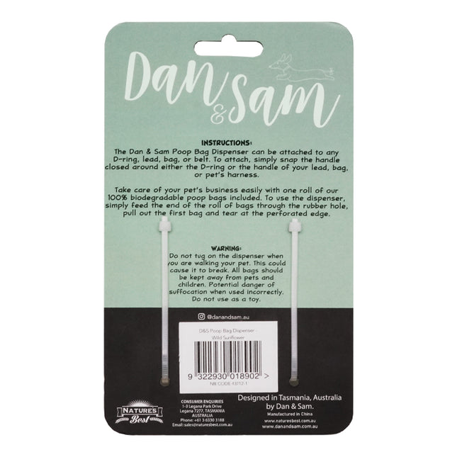 Dan & Sam - Poop Bag Dispenser (Wild Sunflower)